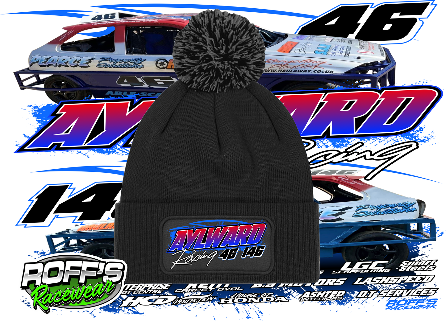 #46 / 146 Aylward Racing Bobble Hat