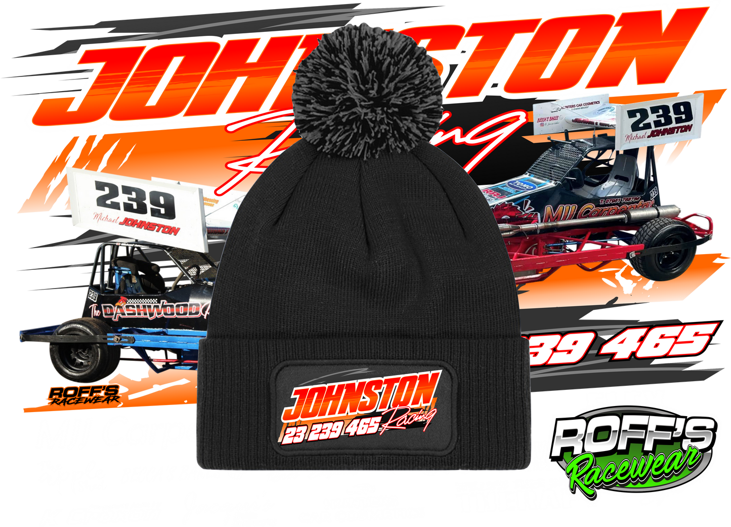 #23 / 239 / 465 Johnston Racing Bobble Hat