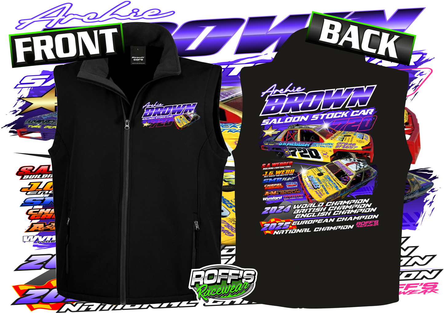 #720 Archie Brown Adult Bodywarmer (Print)
