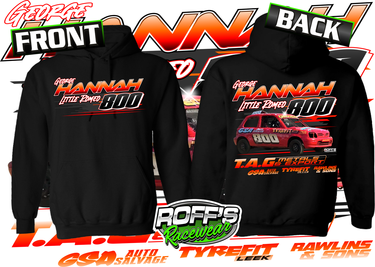 #800 George "Little Romeo" Hannah Kid Hoodies