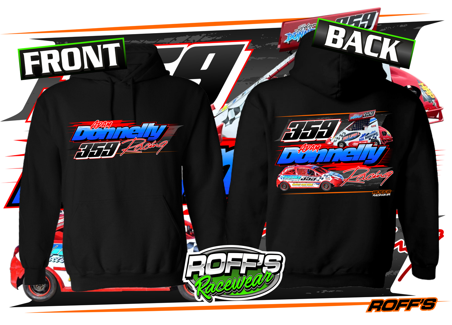 #359 Adam Donnelly Racing Adult Hoodie