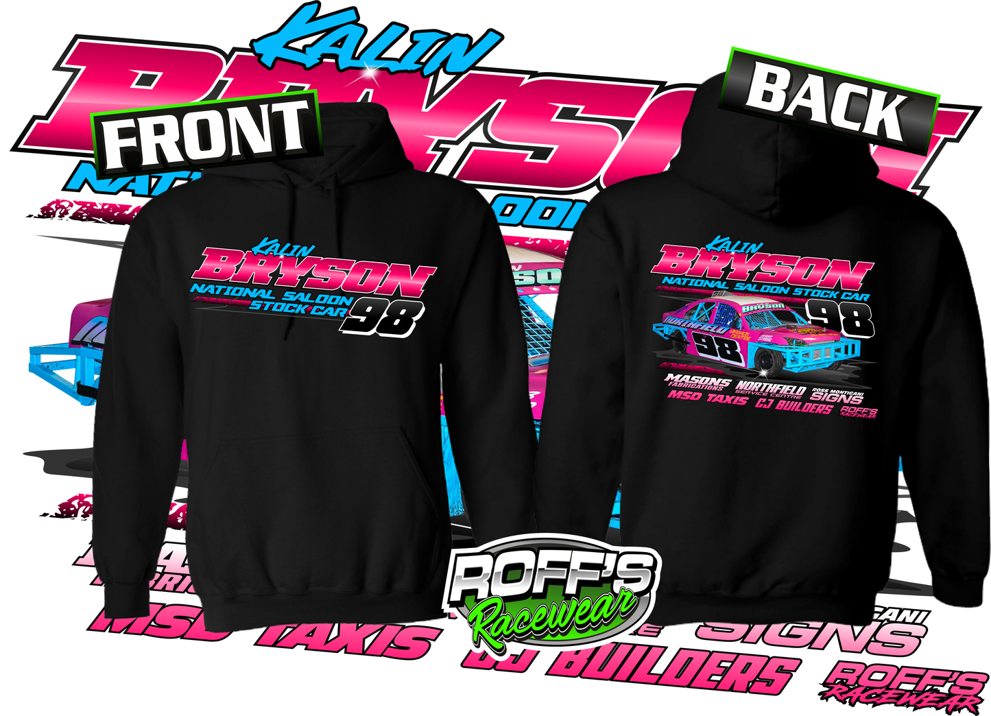 #98 Kalin Bryson Kids Hoodies