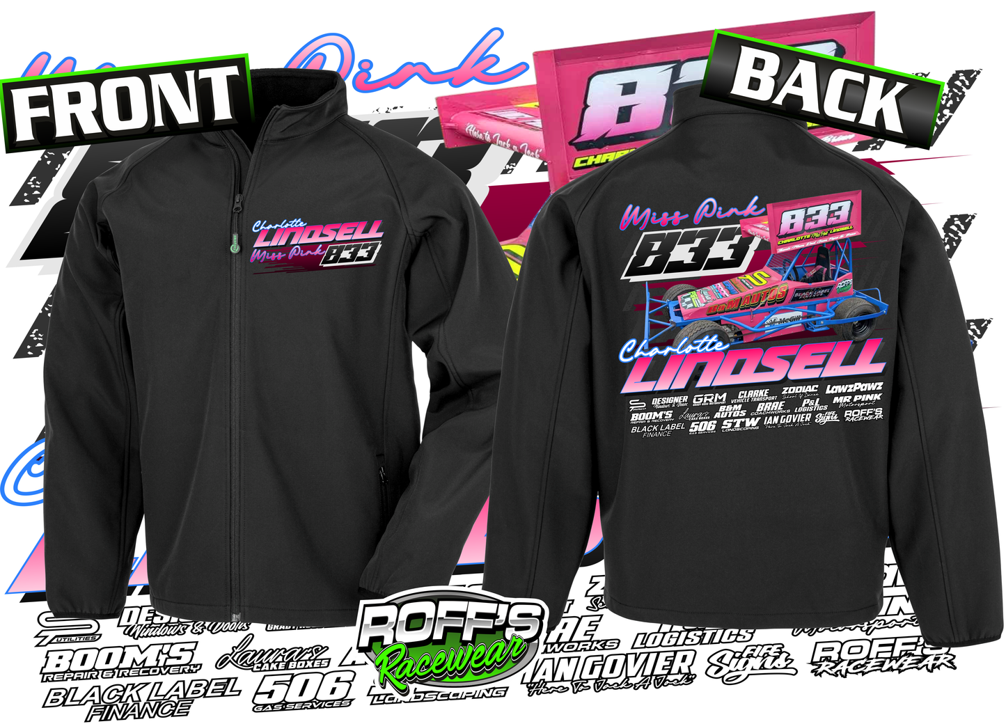 #833 Charlotte "Miss Pink" Lindsell Adult Softshell Jacket