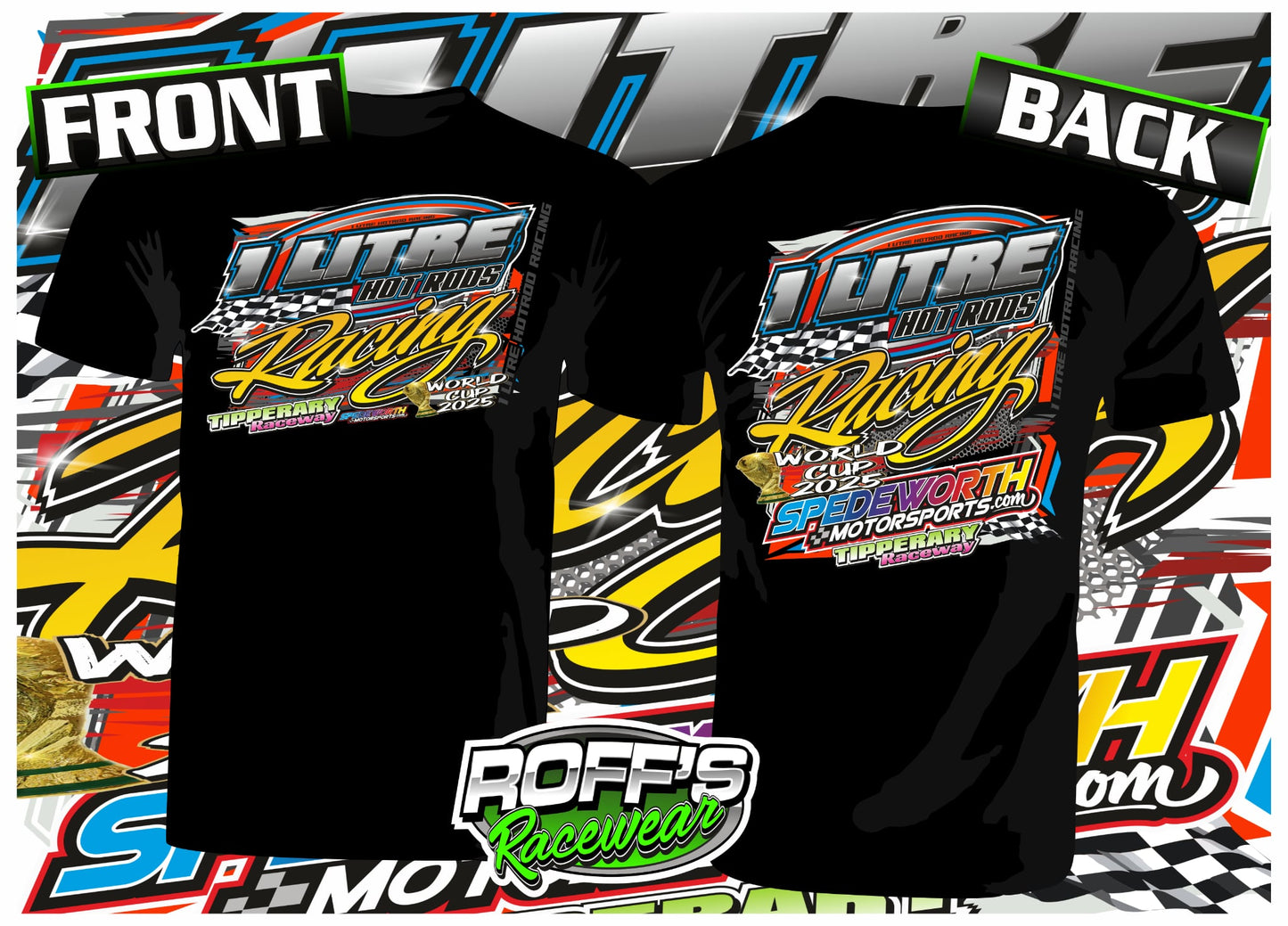 1 Litre Hot Rods Adult T-Shirts
