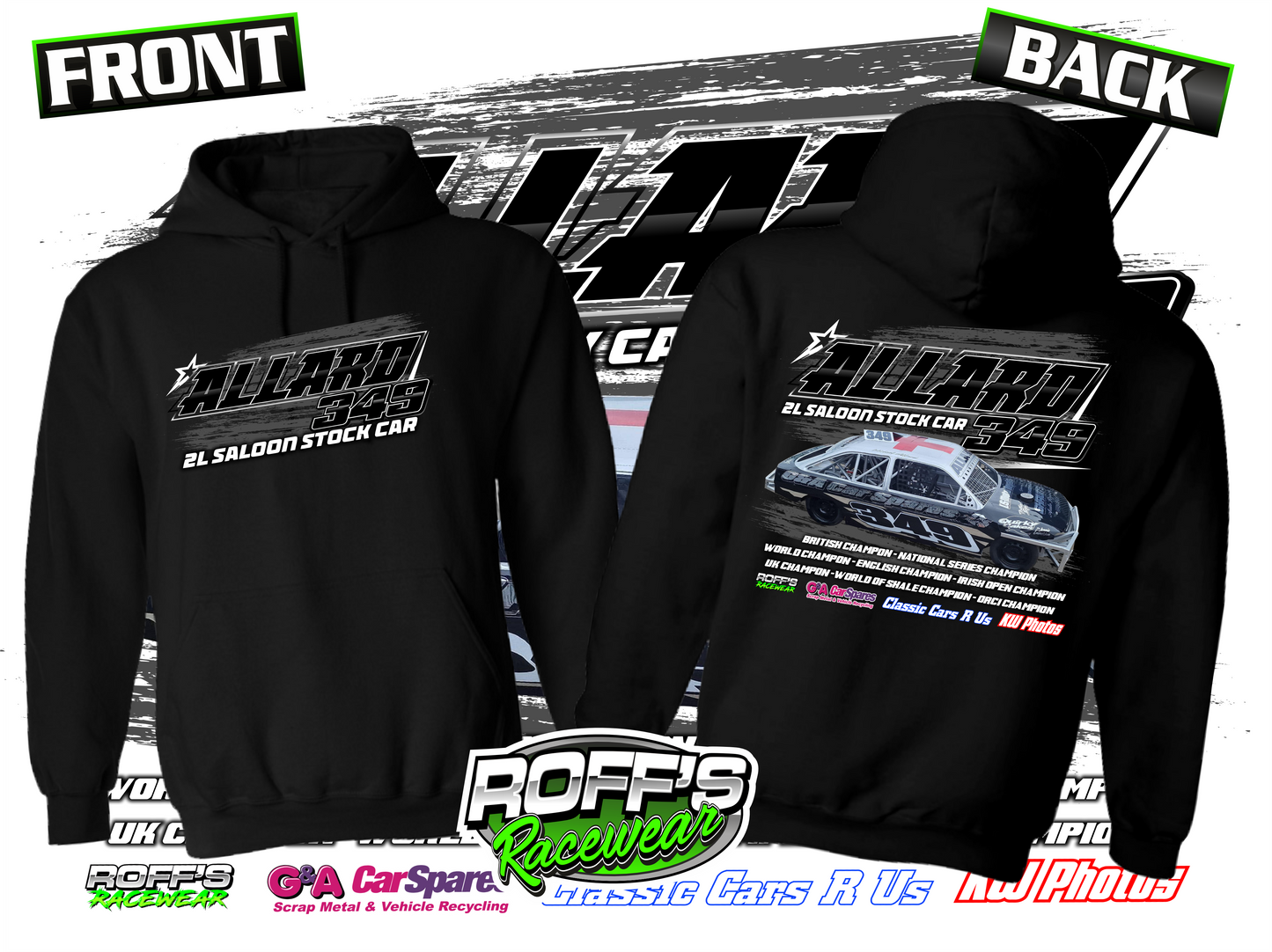 #349 Michael Allard Adult Hoodies (Black & White)
