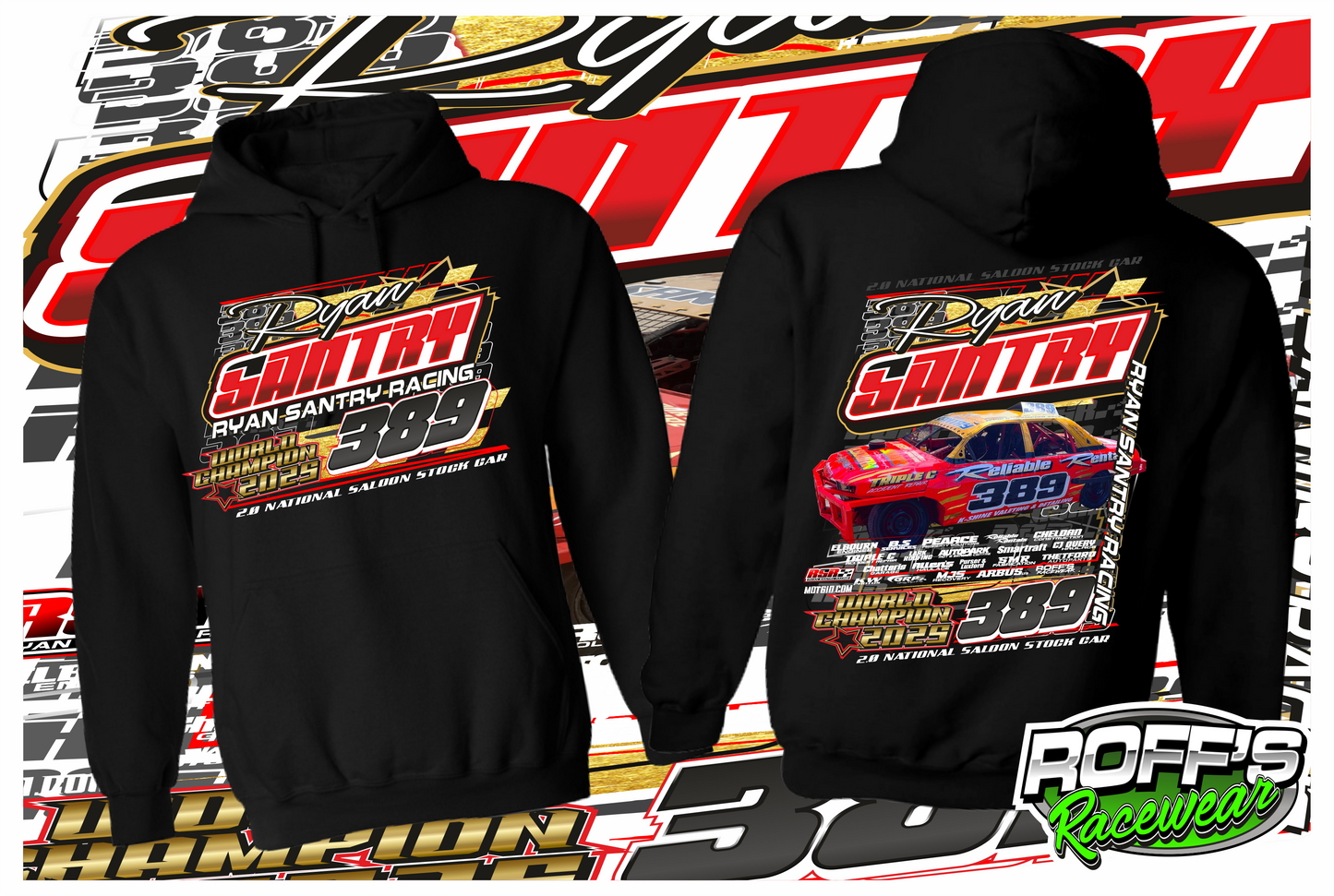 #389 Ryan Santry Adult Hoodie
