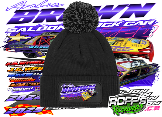 #720 Archie Brown Bobble Hat (Print)