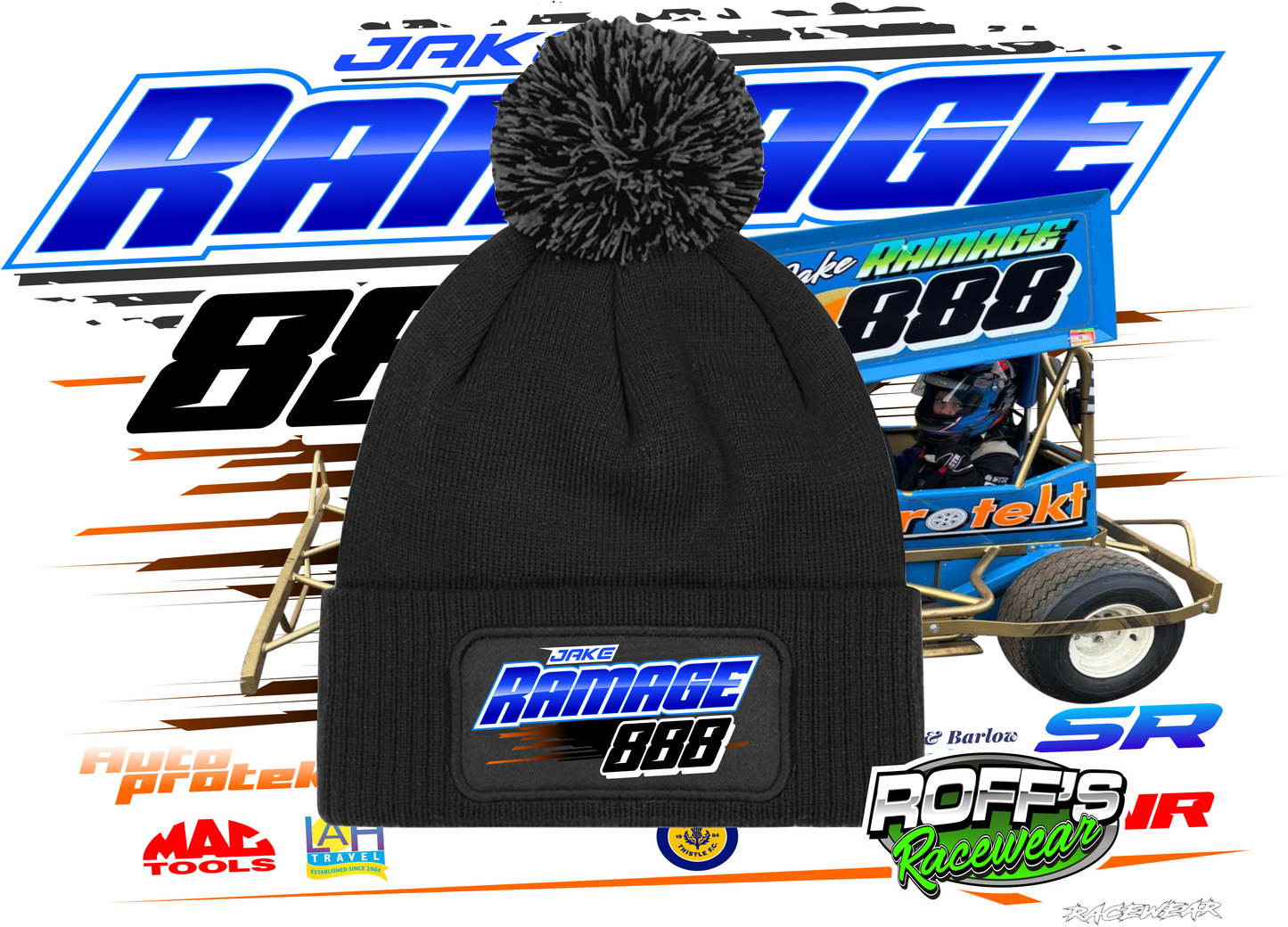 #888 Jake Ramage Bobble Hat