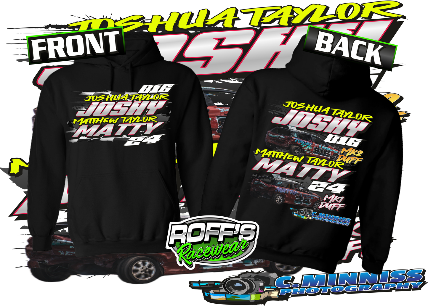 #24 / 816 Team Taylor Racing Kids Hoodies