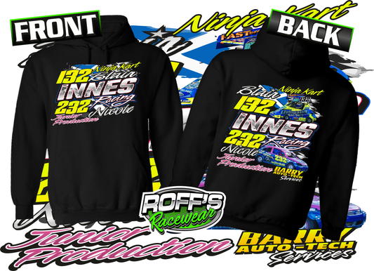 #132 / 232 Blair & Nicole Innes Racing Adult Hoodie