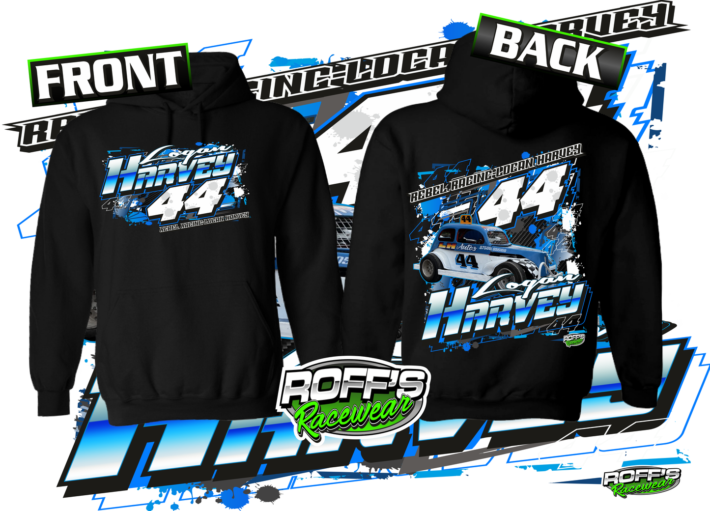 #44 Logan Harvey Kid Hoodies